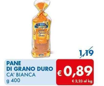 PANE DI GRANO DURO CA' BIANCA g 400