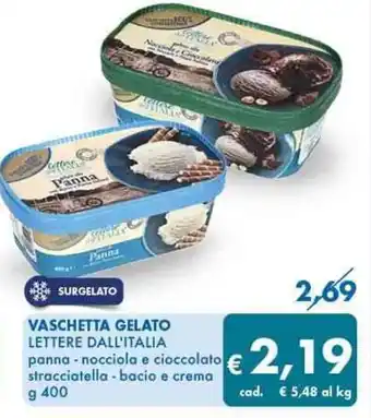 MD Discount VASCHETTA GELATO LETTERE DALL'ITALIASURGELATO g 400 offerta