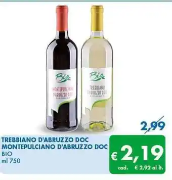 TREBBIANO D'ABRUZZO DOC MONTEPULCIANO D'ABRUZZO DOC ml 750