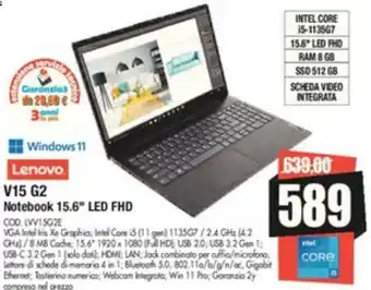 Lenovo V15 G2 Notebook 15.6" LED FHD