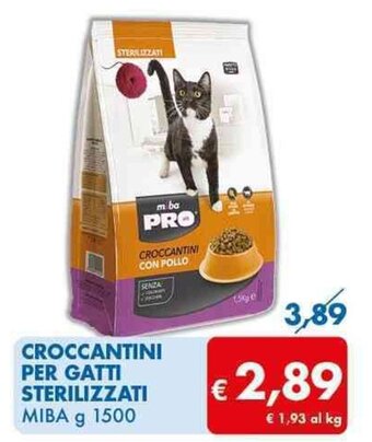 MD Discount CROCCANTINI PER GATTI STERILIZZATI MIBA g 1500 offerta
