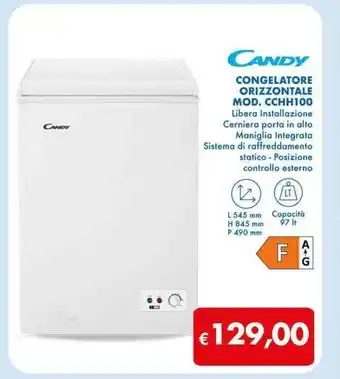 MD Discount CANDY CONGELATORE ORIZZONTALE MOD. CCHH100 offerta