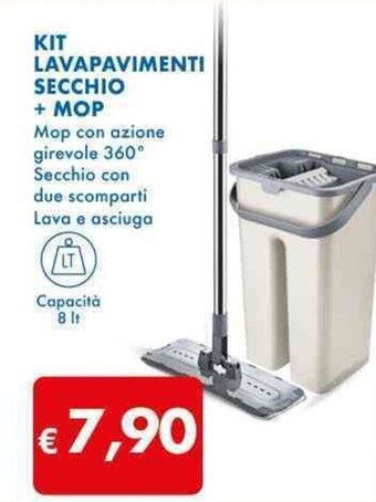 MD Discount KIT LAVAPAVIMENTI SECCHIO + MOP offerta