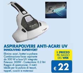 ASPIRAPOLVERE ANTI-ACARI UV