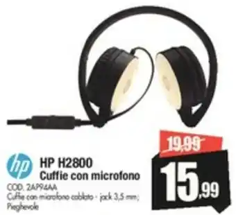 HP H2800 Cuffie con microfono