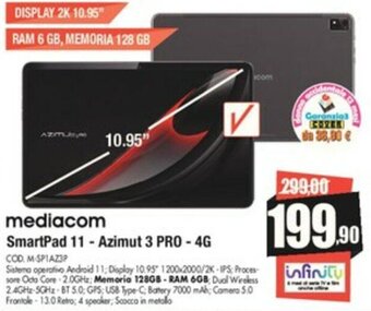Vobis mediacom SmartPad 11 - Azimut 3 PRO - 4G offerta