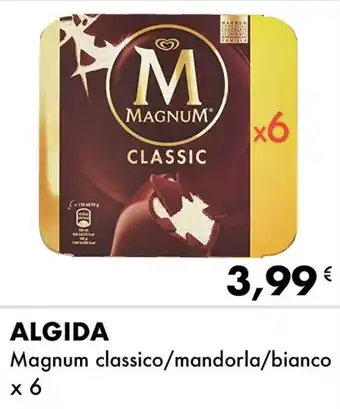 Iper Tosano ALGIDA Magnum classico/mandorla/bianco x 6 offerta