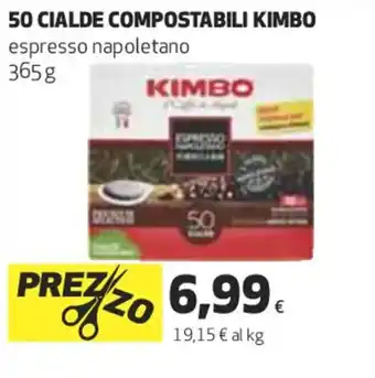 Coop 50 CIALDE COMPOSTABILI KIMBO 365 g offerta