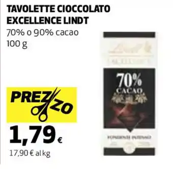 Coop TAVOLETTE CIOCCOLATO EXCELLENCE LINDT 100 g offerta
