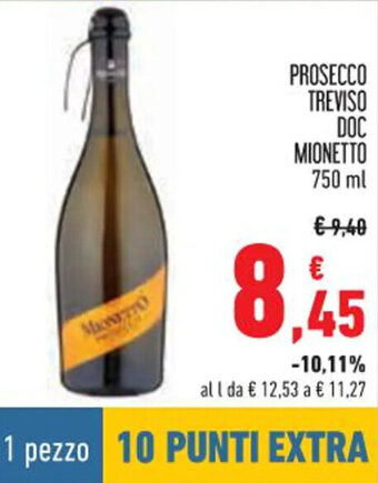 PROSECCO TREVISO DOC MIONETTO 750 ml