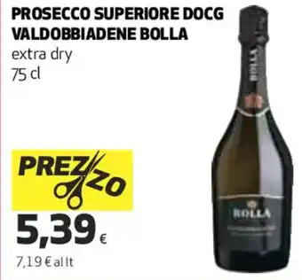 Coop PROSECCO SUPERIORE DOCG VALDOBBIADENE BOLLA 75 cl offerta