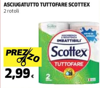 Coop ASCIUGATUTTO TUTTOFARE SCOTTEX 2 rotoli offerta