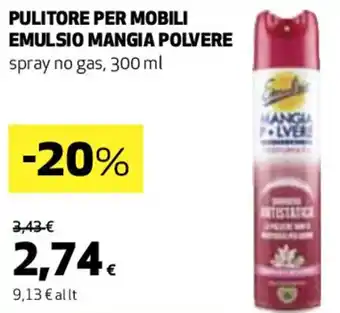 Coop PULITORE PER MOBILI EMULSIO MANGIA POLVERE 300 ml offerta