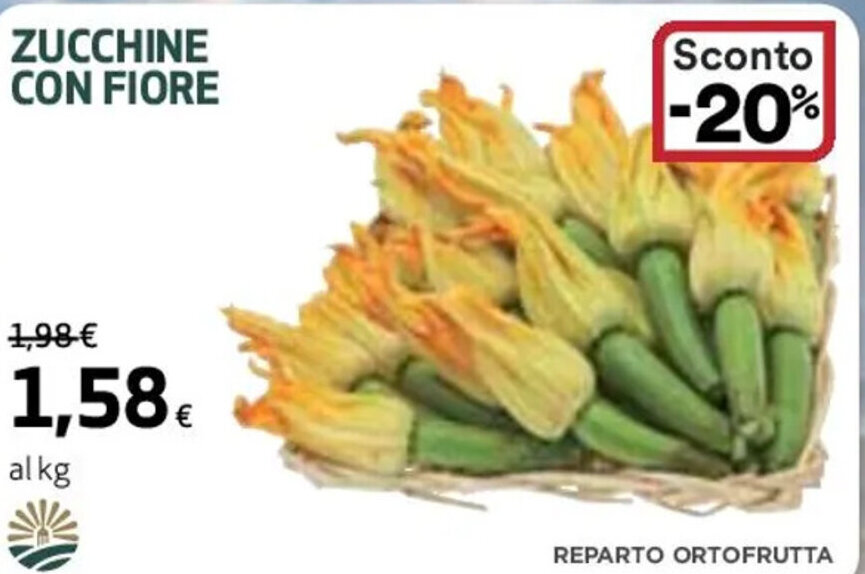 Coop ZUCCHINE CON FIORE offerta