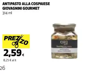 Coop ANTIPASTO ALLA COSPAIESE GIOVAGNINI GOURMET 314 ml offerta