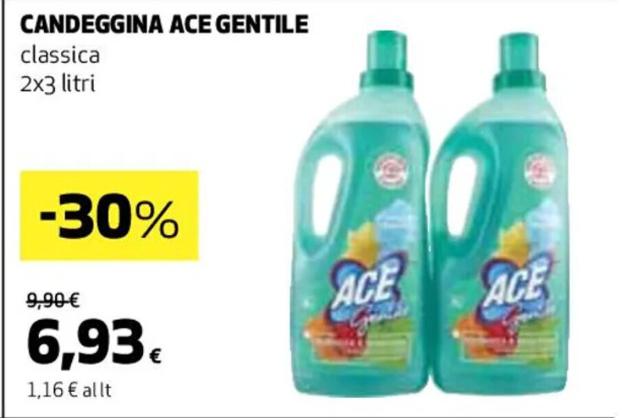 Coop CANDEGGINA ACE GENTILE classica 2x3 litri offerta