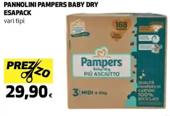 Coop PANNOLINI PAMPERS BABY DRY ESAPACK vari tipi offerta