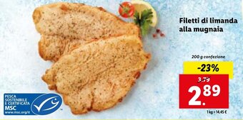 Lidl Filetti di limanda alla mugnaia offerta
