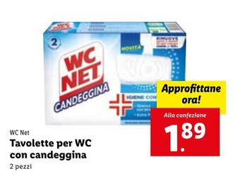 Lidl WC Net Tavolette per WC con candeggina 2 pezzi offerta