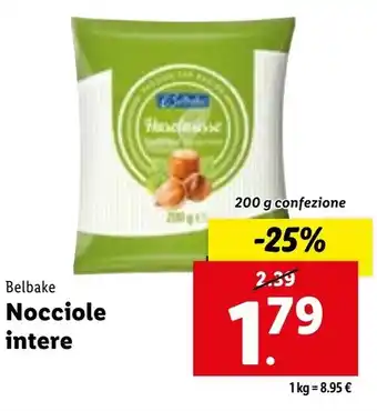 Lidl Belbake Nocciole intere offerta