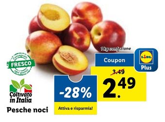 Lidl Pesche noci offerta