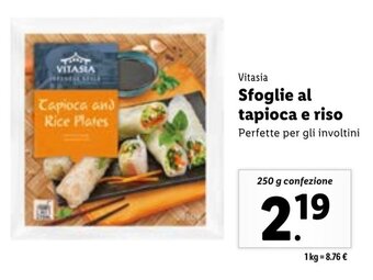 Vitasia Sfoglie al tapioca e riso 250 g confezione