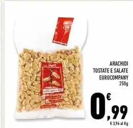 Conad Superstore Eurocompany arachidi tostate e salate offerta