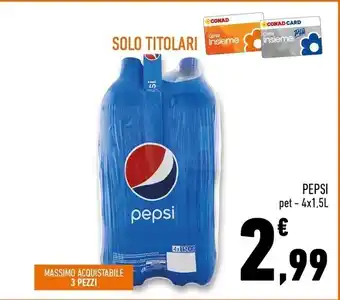 Conad Superstore Pepsi pet - 4x1,5l offerta