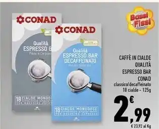 Conad Superstore Conad caffè in cialde qualita espresso bar offerta