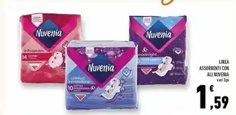 Conad Superstore Nuvenia linea assorbenti con ali offerta