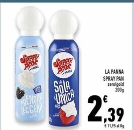 Spray pan la panna