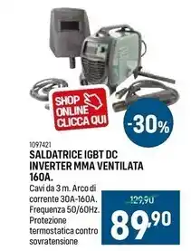 Saldatrice igbt dc inverter mma venitlata 160a