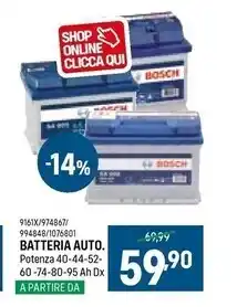 Bosch batteria auto