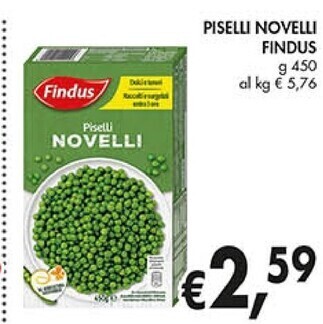 Coal Findus piselli novelli offerta