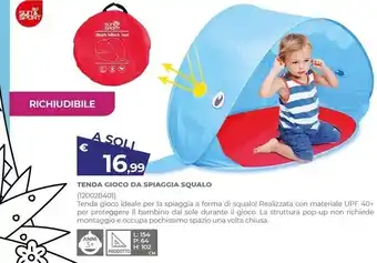 Toys Center Sun & sport - tenda gioco da spiaggia squalo offerta