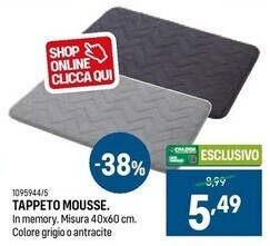Tappeto mousse