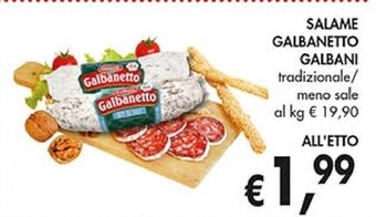 Coal Galbani salame galbanetto offerta