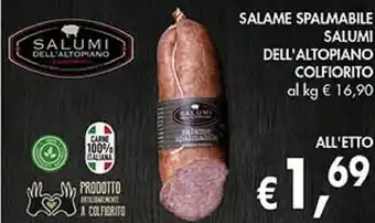 Coal Colfiorito salame spalmabile salumi dell'altopiano offerta