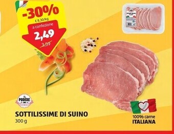 ALDI Il podere sottilissime di suino offerta