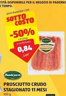 ALDI Freschi per te prosciutto crudo stagionato offerta