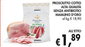 Coal Maialino d'oro prosciutto cotto alta qualità senza antibiotici offerta