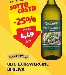 ALDI Cantinelle olio extravergine di oliva offerta