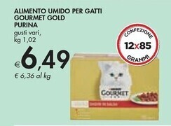 Purina alimento umido per gatti gourmet gold