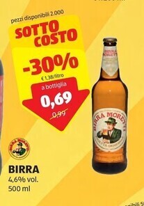 ALDI Moretti birra offerta