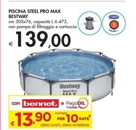 Bennet Bestway piscina steel pro max offerta