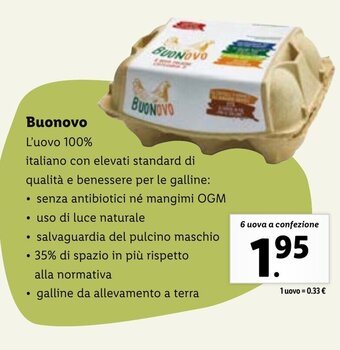 Buonovo 6 uova a confezione