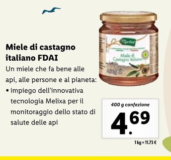 Lidl Miele di castagno italiano FDAI 400 g confezione offerta