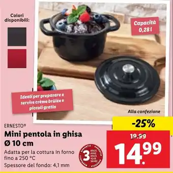 ERNESTOⓇ Mini pentola in ghisa Ø10 cm