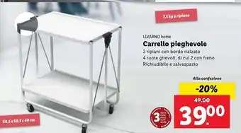 Lidl LIVARNO home Carrello pieghevole offerta