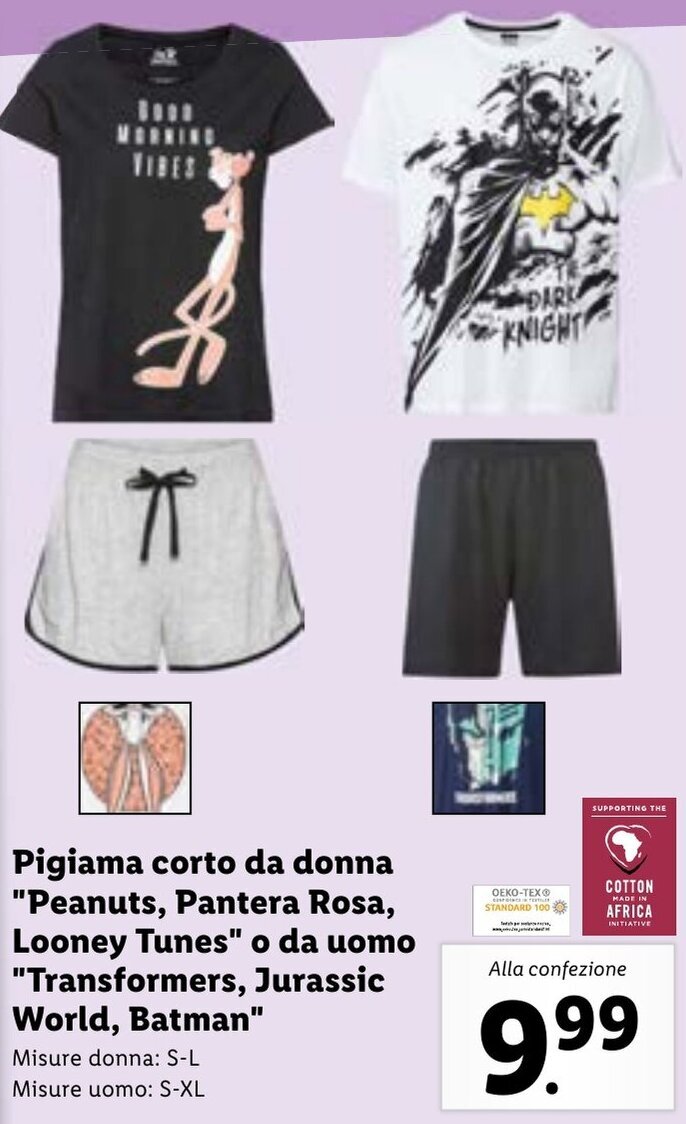 Lidl Pigiama corto da donna offerta